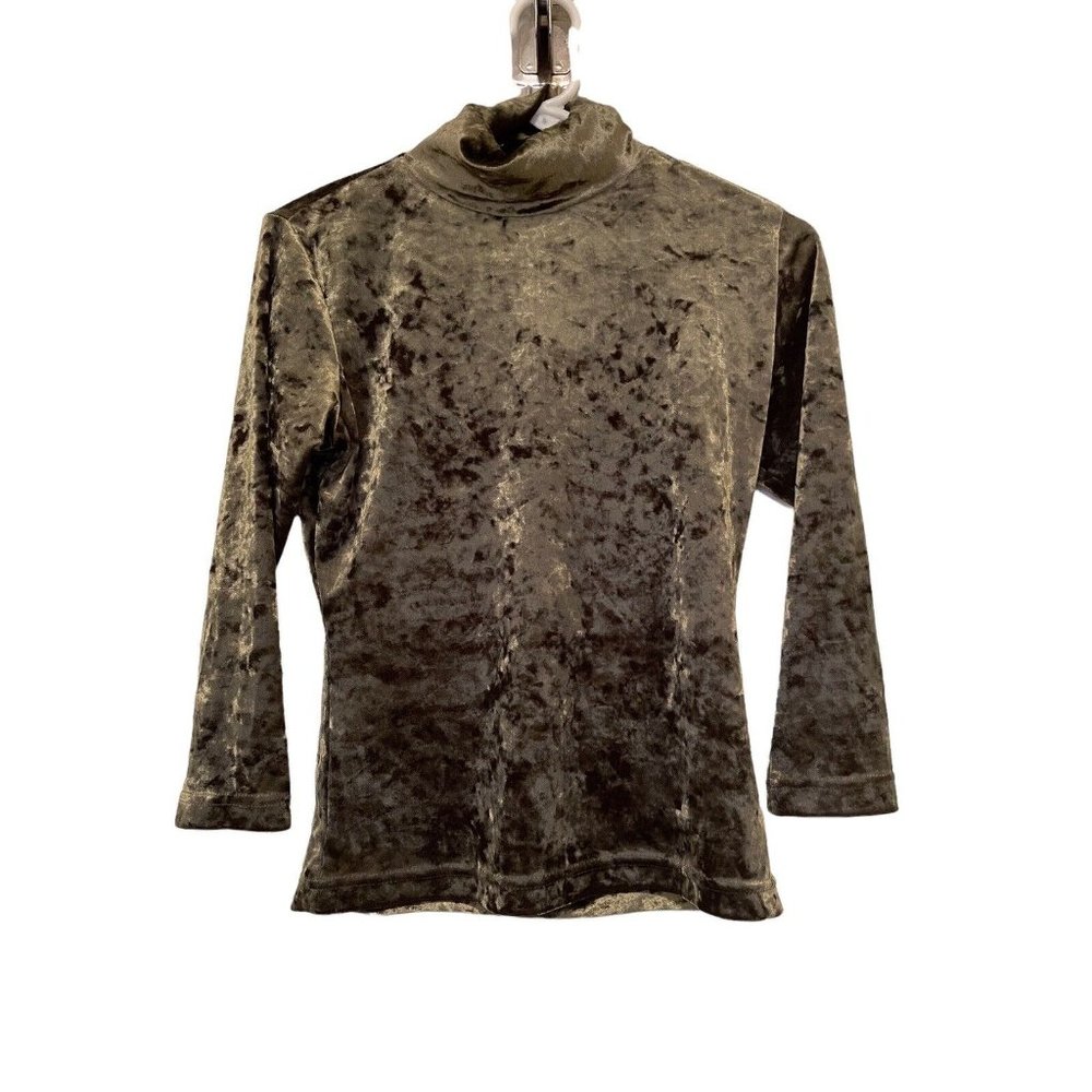 Girls Blouse Green Velour Size‎ Small